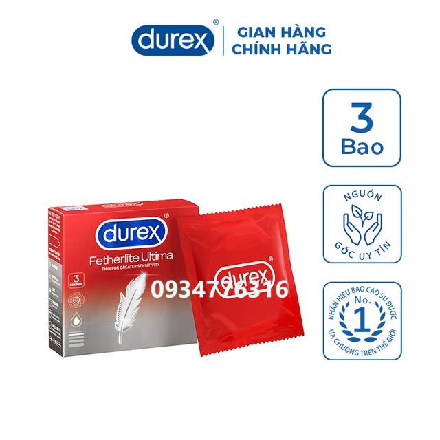 ✅ Bao cao su Durex Fetherlite Ultima  Hộp 3-12 bao
