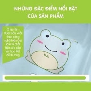 CHẬU TẮM CHO BÉ HÌNH CON ẾCH + BÔ VỆ SINH