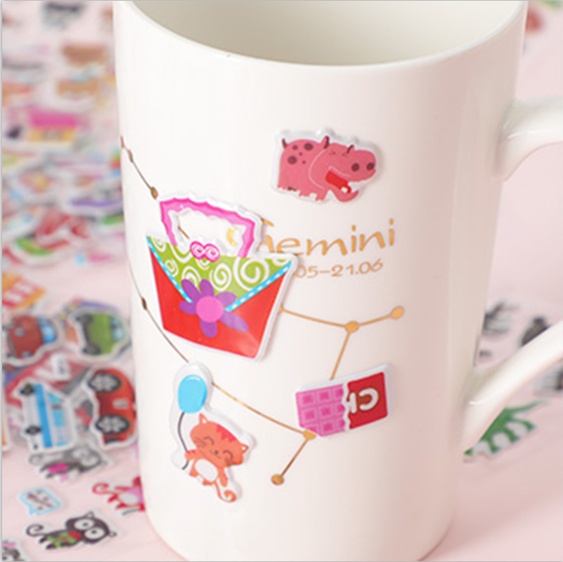 Miếng dán trang trí họa tiết hoạt hình 3D tùy chọn xinh xắn chống thấm nước