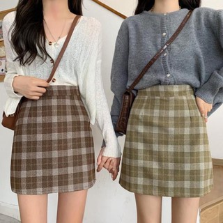 Tuan005 chân váy chữ a kẻ caro tuan005