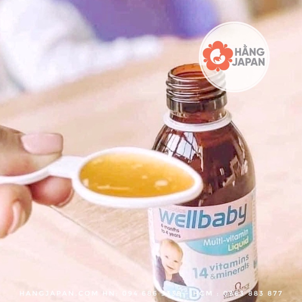 Vitamin tổng hợp cho bé Wellbaby Multi 14 Vitamin từ 6 tháng tuổi trở lên Hàng ANH