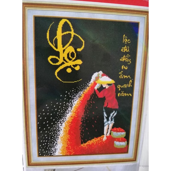 Tranh đính đá Lộc DF177 (chưa đính)