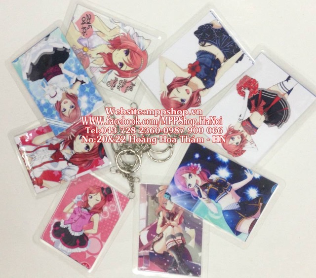 Móc khoá anime love live combo 5 cái mẫu ngẫu nhiên