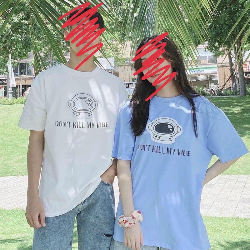 Áo thun tay lỡ unisex tình bạn freesize form rộng tay lỡ