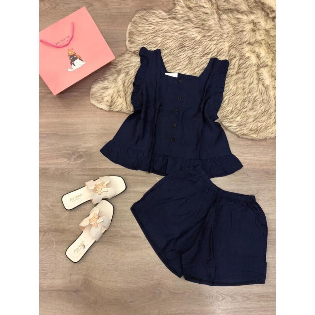 Bộ Đồ Nữ Mặc Nhà - Bộ Đùi Nữ - Bộ Đũi Đùi Mặc Mát, Không Nhăn, Thấm Mồ Hôi