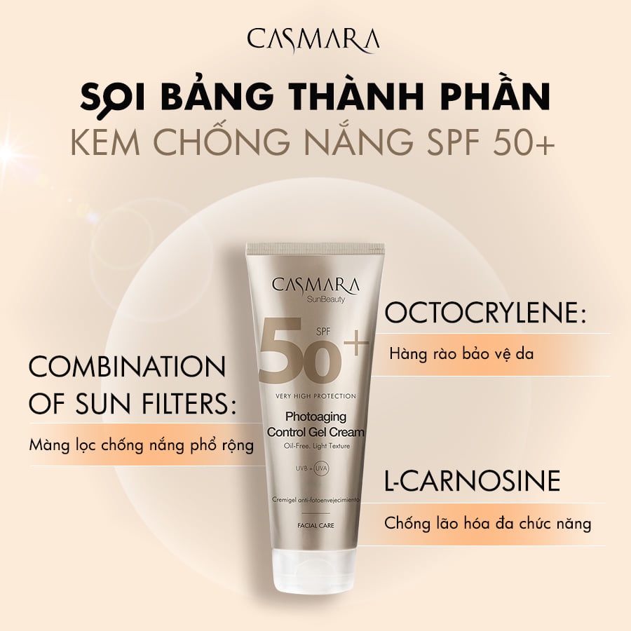 Kem Chống Nắng CASMARA Photoaging Control Gel Bảo Vệ Cực Cao SPF50+ 50ml