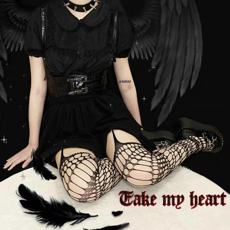 - QUẦN TẤT LƯỚI suspender garter goth egirl