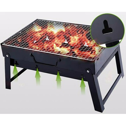 Bếp nướng than hoa ngoài trời vuông cao cấp BBQ