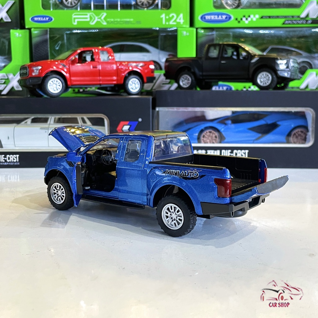 Mô hình xe bán tải Ford Ranger F150 tỉ lệ 1:32 màu xanh