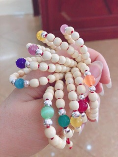 Vòng Dâu Tằm Gắn 1 Đá 2 Bạc cho trẻ em
