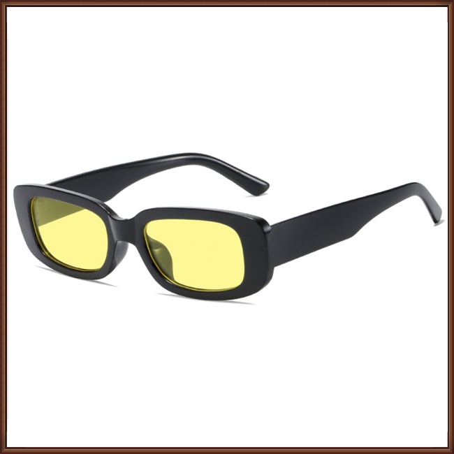 Kính Mát Gọng Vuông Nhỏ Chống Tia Uv Thời Trang Cho Nam Nữ