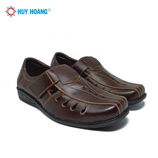 Giày rọ nam Huy Hoàng da bò màu nâu LS7787
