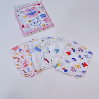 Set 10 khăn xô sữa 2 lớp xuất Nhật loại hoa văn