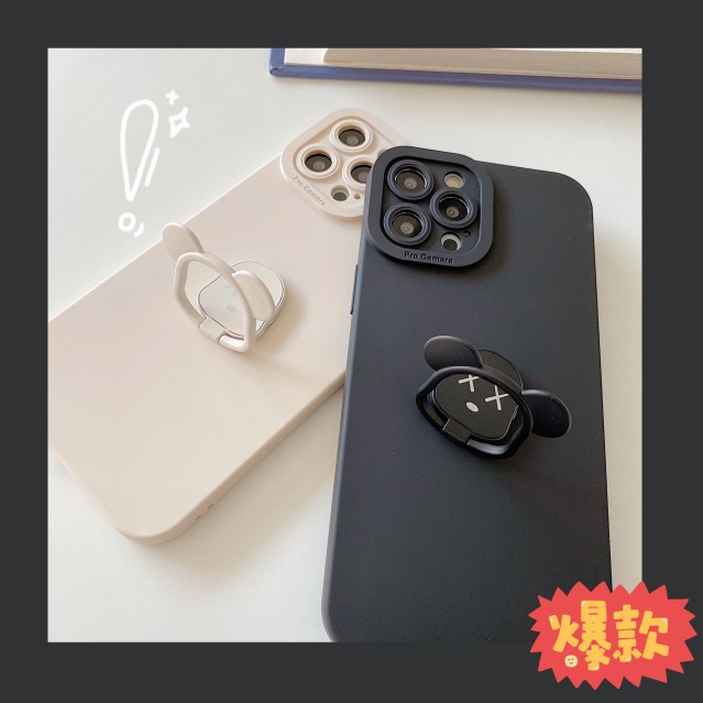 Ốp Lưng iPhone Cạnh Vuông TPU Dẻo Kaws Kèm IRING Nhiều Màu 7plus/8plus/x/xr/xs/11/12/13/14/pro/max/plus/promax