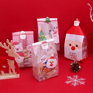 Set 50 túi đựng bánh kẹo phong cách Giáng sinh đáng yêu tiện lợi