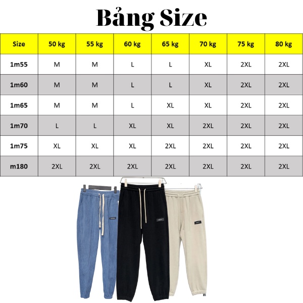 Quần nhung tăm nam kiểu dáng Jogger, quần nam 3655 len tăm dày dặn Unisex Ulzzang