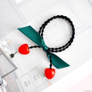 Dây Buộc Tóc Co Giãn Hình Quả Cherry Đỏ