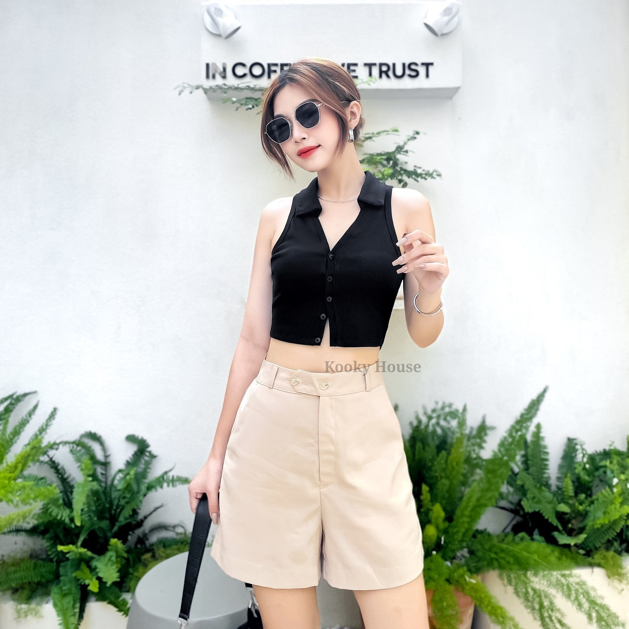 KOOKY HOUSE - QUẦN BASIC SHORTS - Quần Shorts tôn dáng