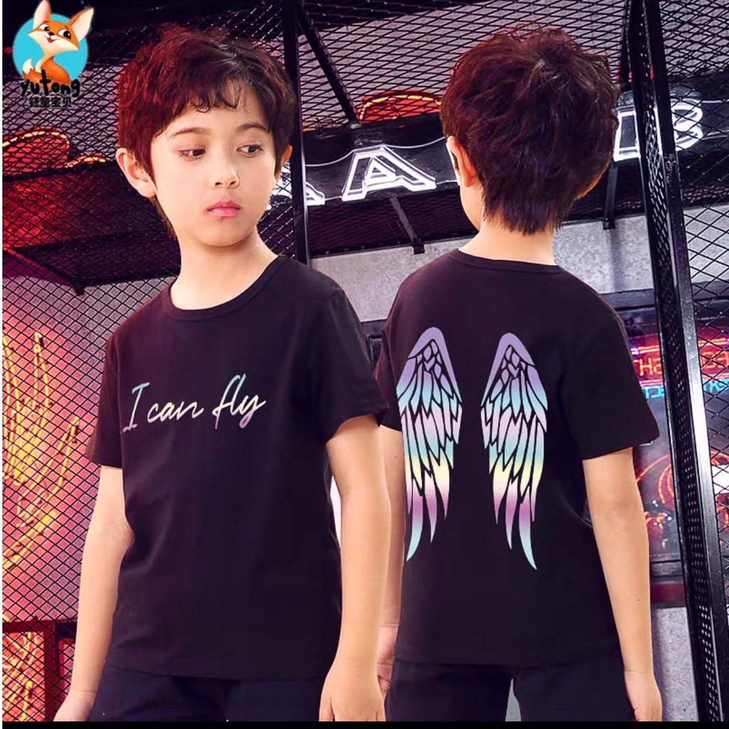 Bộ đồ bé trai Con Xinh cotton phản quang FLY set quần áo trẻ em từ 5 đến 14 tuổi