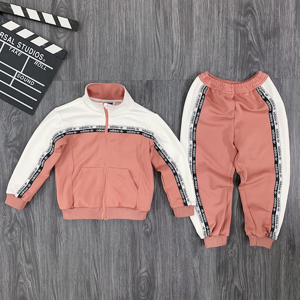 (HÀNG XUẤT XỊN) Set kid cổ đứng bộ das hồng dành cho bé size 90-130