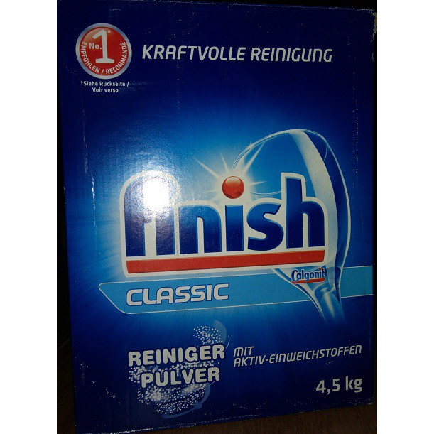 Bột rửa bát Finish hộp 4,5 kg  .2.5 KG chuyên dùng cho máy rửa chén bát , bột rửa chén bát alio