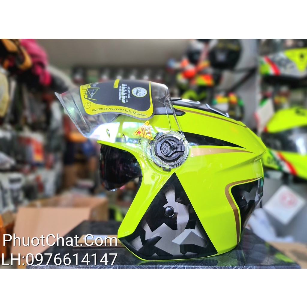 Nón bảo hiểm 3/4 2 kính M268 chính hãng cao cấp nhiều mẫu