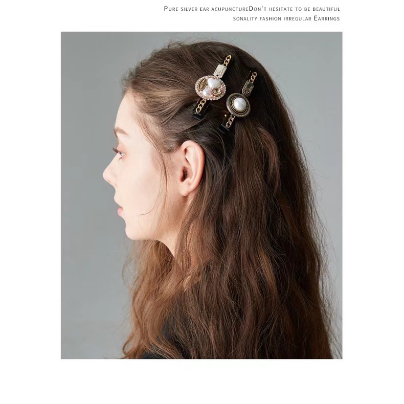 Kẹp Tóc Đính Ngọc Trai Sang Trọng Phong Cách Hàn Quốc