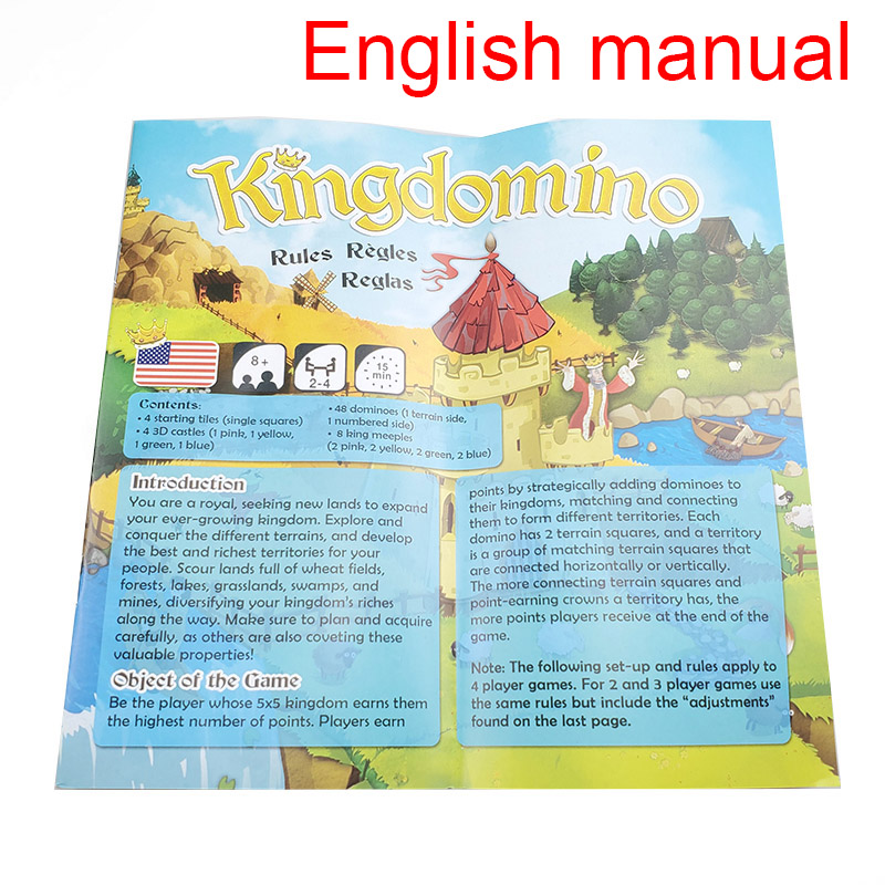 Bảng Trò Chơi kingdomino Phiên Bản Tiếng Anh