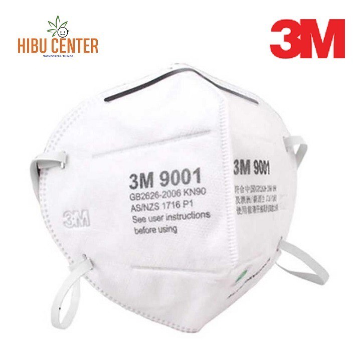 Bộ 5 Khẩu Trang Lọc Bụi Bảo Vệ Hô Hấp 3M 9001 Màu Trắng