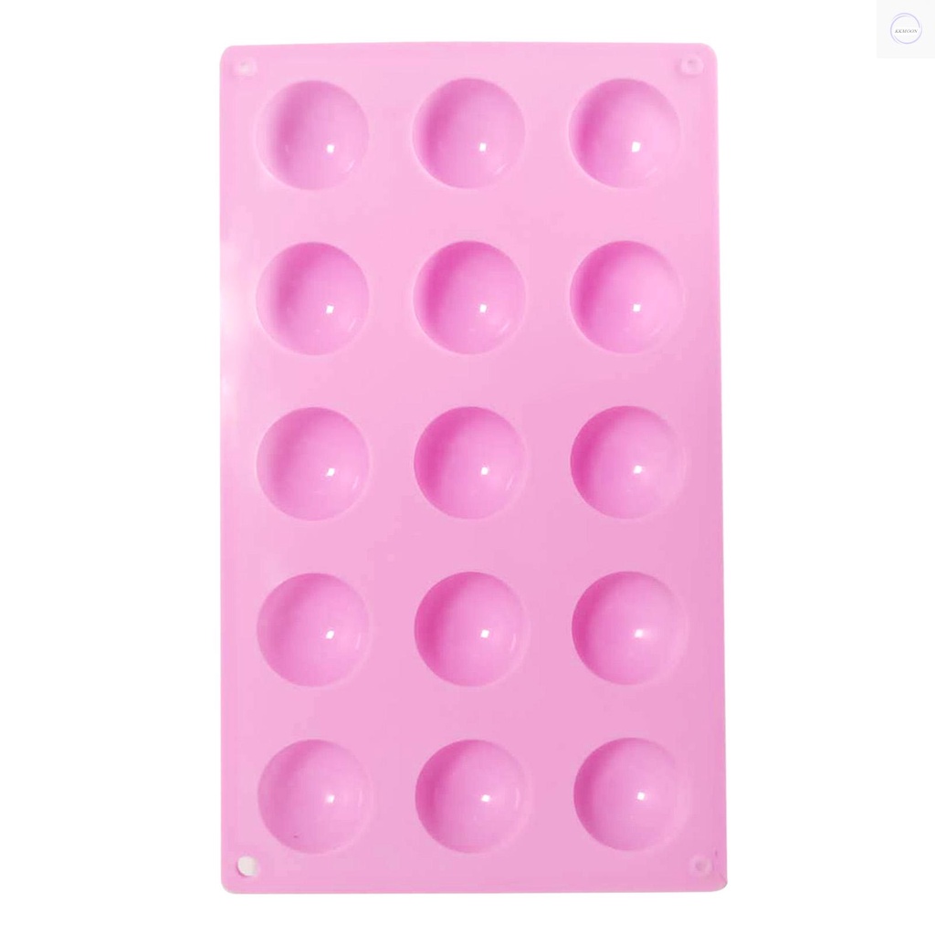 1 Khuôn Silicone Làm Bánh Hình Bán Nguyệt 15 Lỗ Không Dính Diy