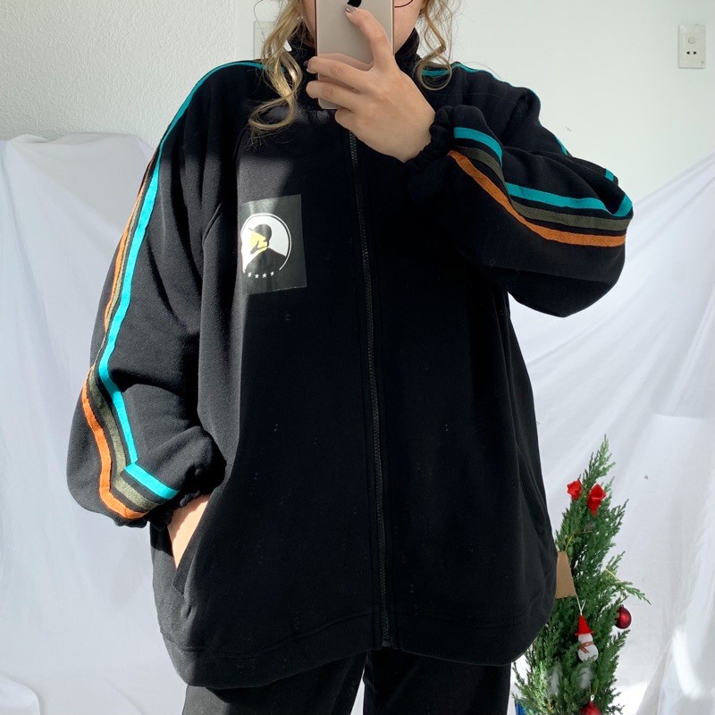 Áo Khoác Nỉ Phối Tay Phối Sọc ANN Unisex (Ảnh Thật)