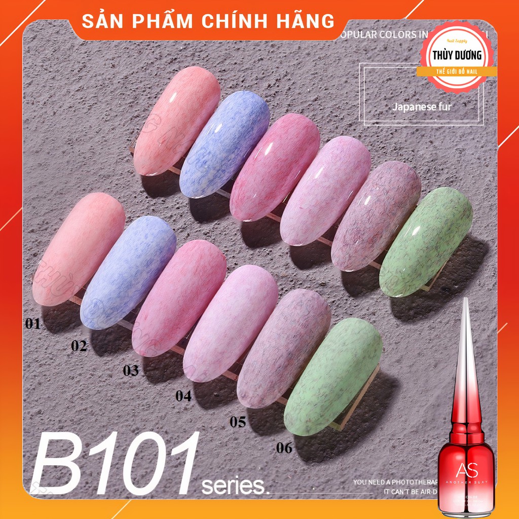 Sơn gel AS chính hãng chai đỏ mã B101 (sơn lông) 15ml