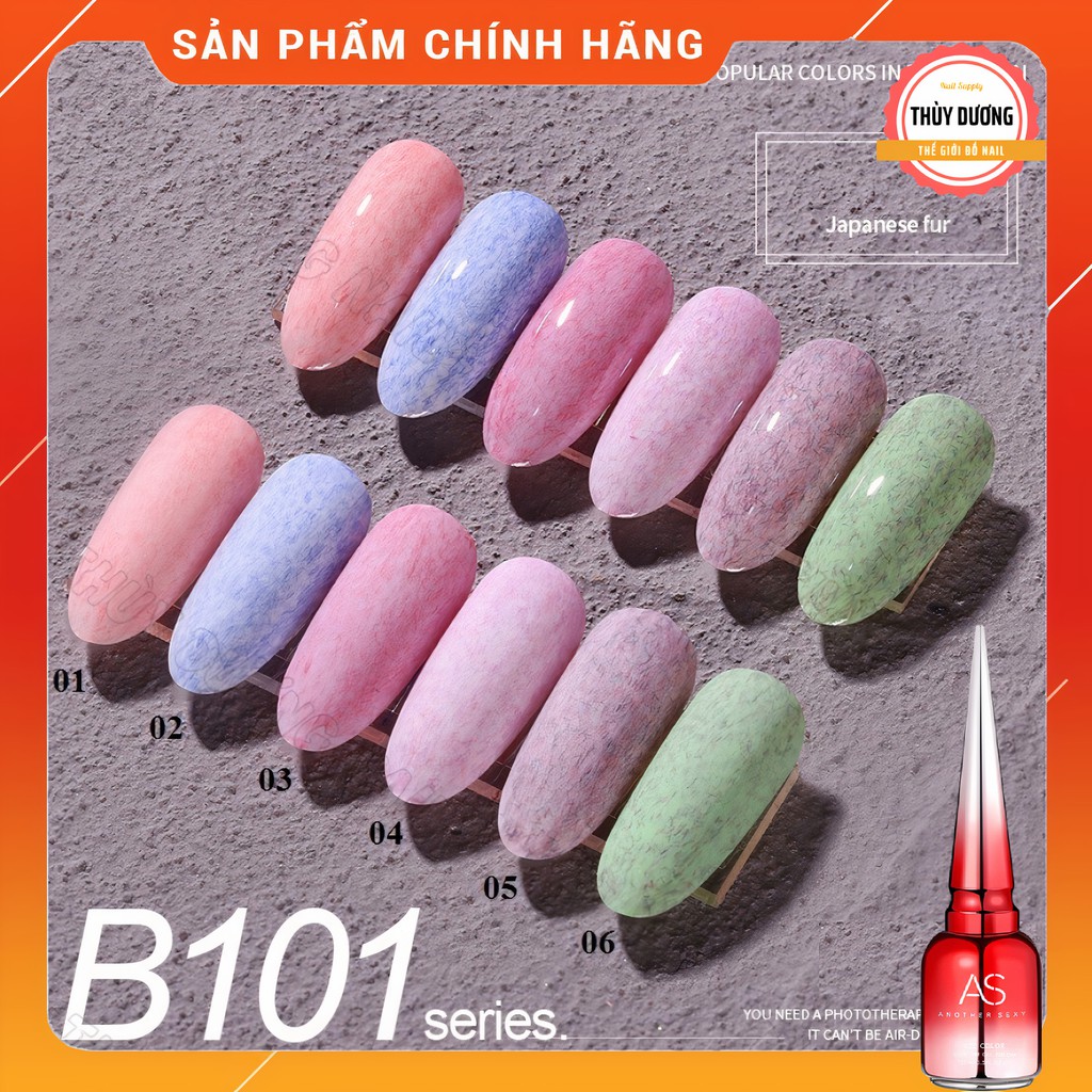 Sơn gel AS chính hãng chai đỏ mã B101 (sơn lông) 15ml