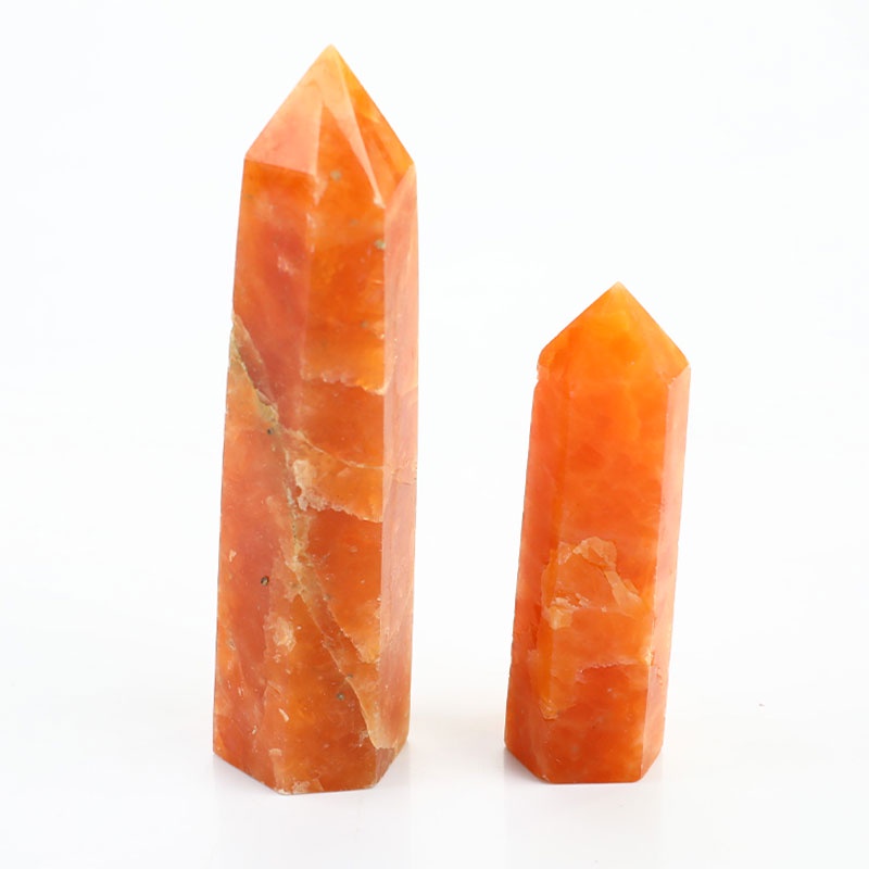 {FCC} 1pc Natural Sunstone Healing Energy Stone Quartz Tower Orange Ornament Reiki{akindofstar1.vn}