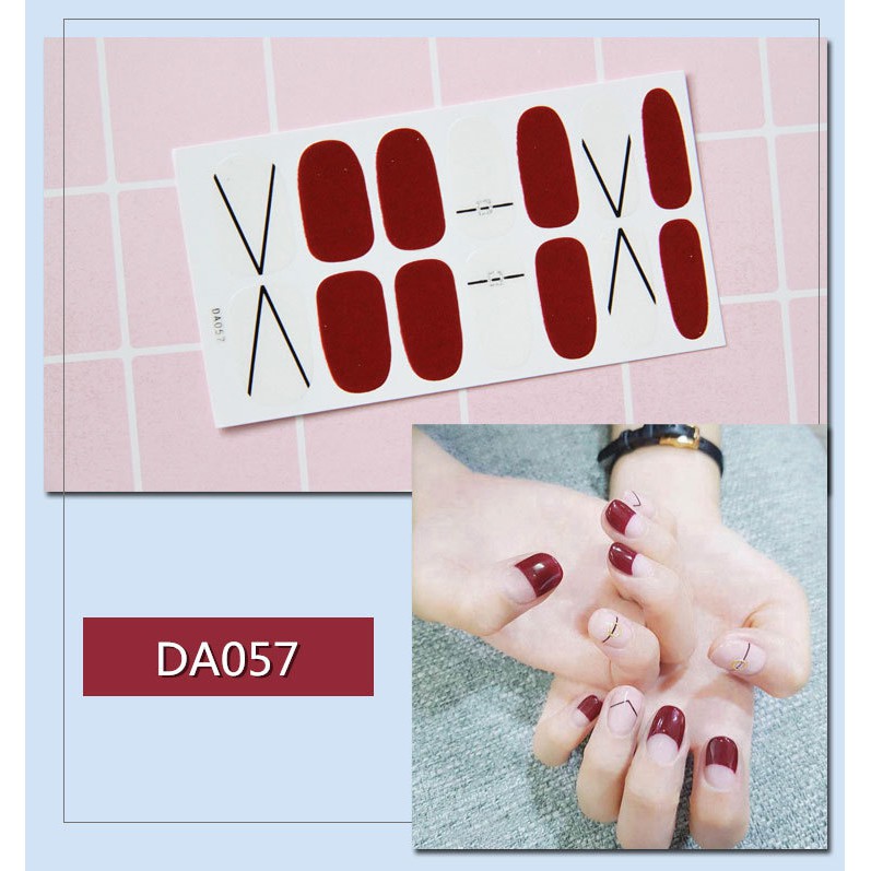 Bộ nail sticker 14 miếng dán móng tay trang trí 3D xinh xắn DA041-DA060 chống thấm nước