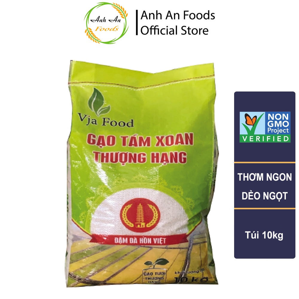 Gạo Tám Xoan Thương Hạng VJA Túi 10kg - Giá Sỉ, Date mới