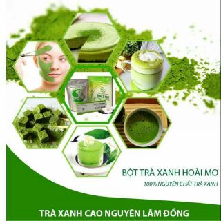 Bột trà xanh hoài mơ 100% natural