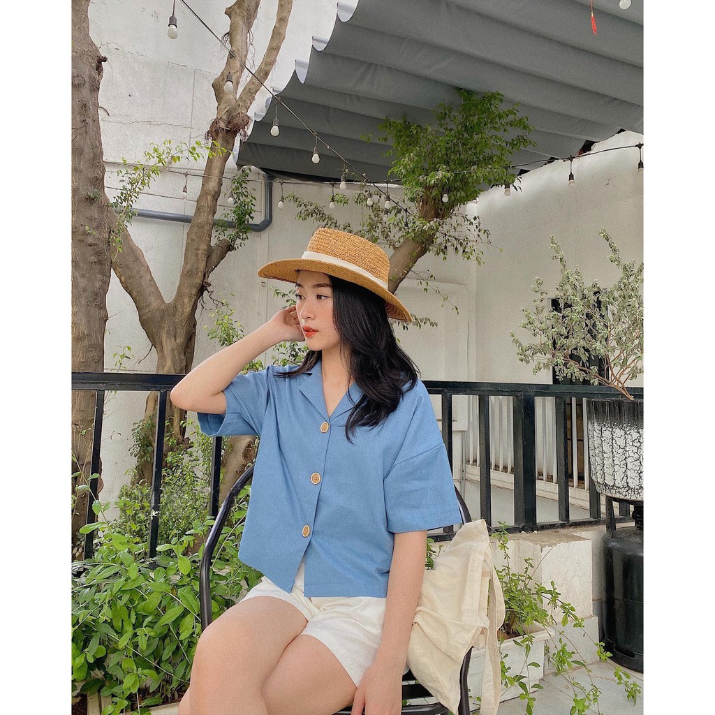 Áo Sơ Mi Nữ Công Sở Dáng Ngắn [xả lỗ] Chất Đẹp, Thấm Hút Mồ Hôi nana store | BigBuy360 - bigbuy360.vn