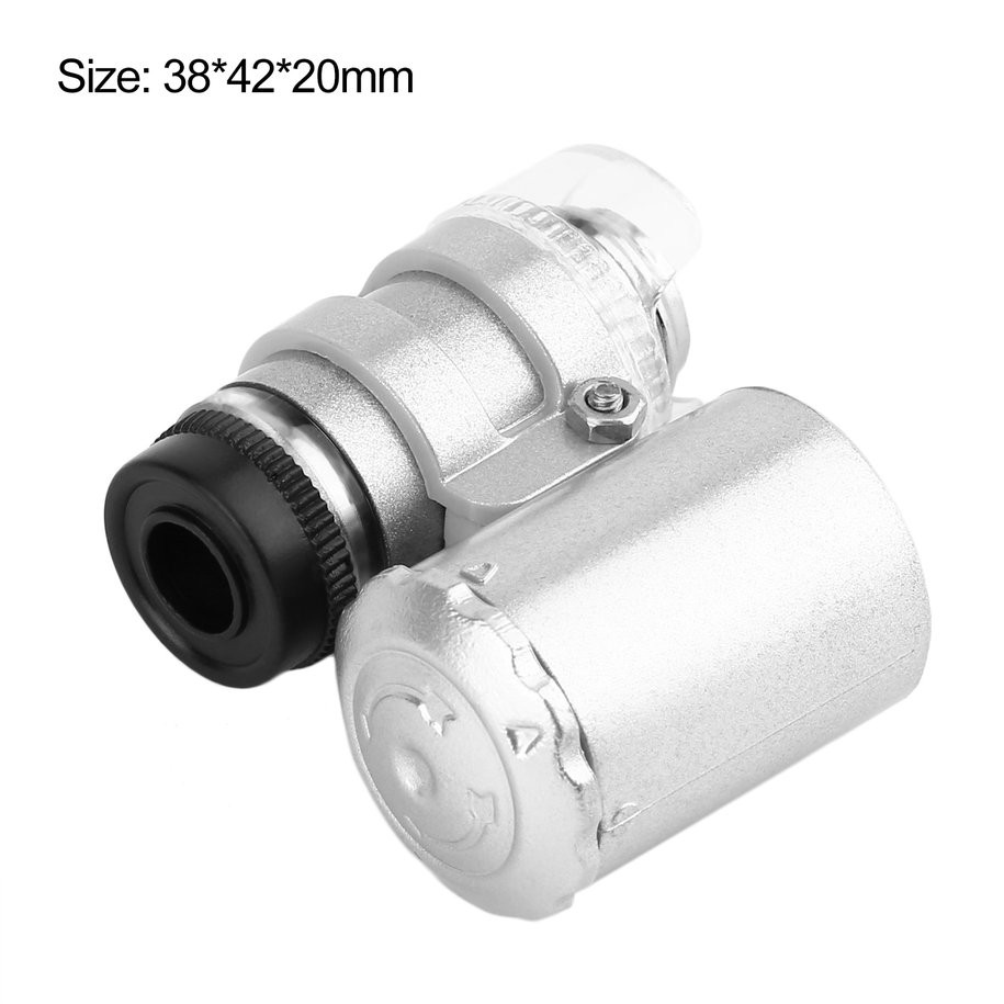 Kính hiển vi cầm tay có đèn LED dễ điều chỉnh ánh sáng 60X