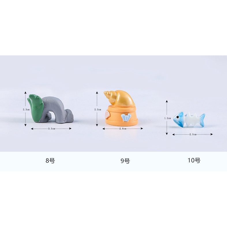 Mô hình cá mập xanh trang trí terrarium, tiểu cảnh hồ nước, hồ cá