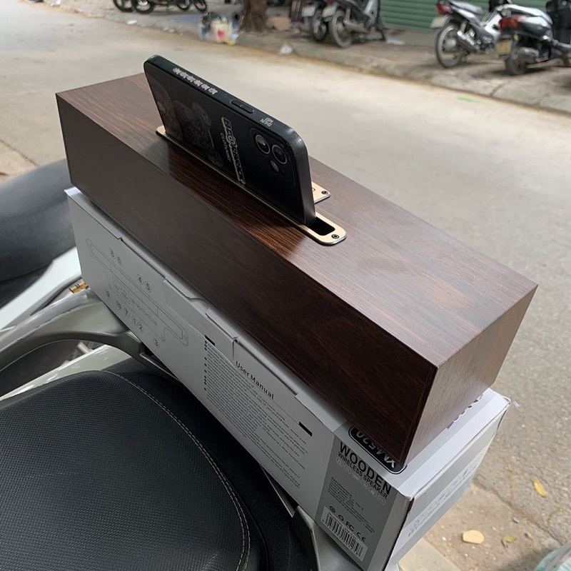 Loa bluetooth XM 520 Bass mạnh, công suất 20W siêu trầm , thiết kế vỏ gỗ dạng thanh để bàn Xm520 2022 - bảo hành 12Th