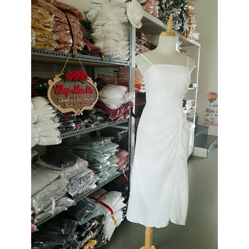 Váy Đầm 2 Dây Rút Eo Chất Lụa Cao Cấp Đẹp Sang Trọng | BigBuy360 - bigbuy360.vn