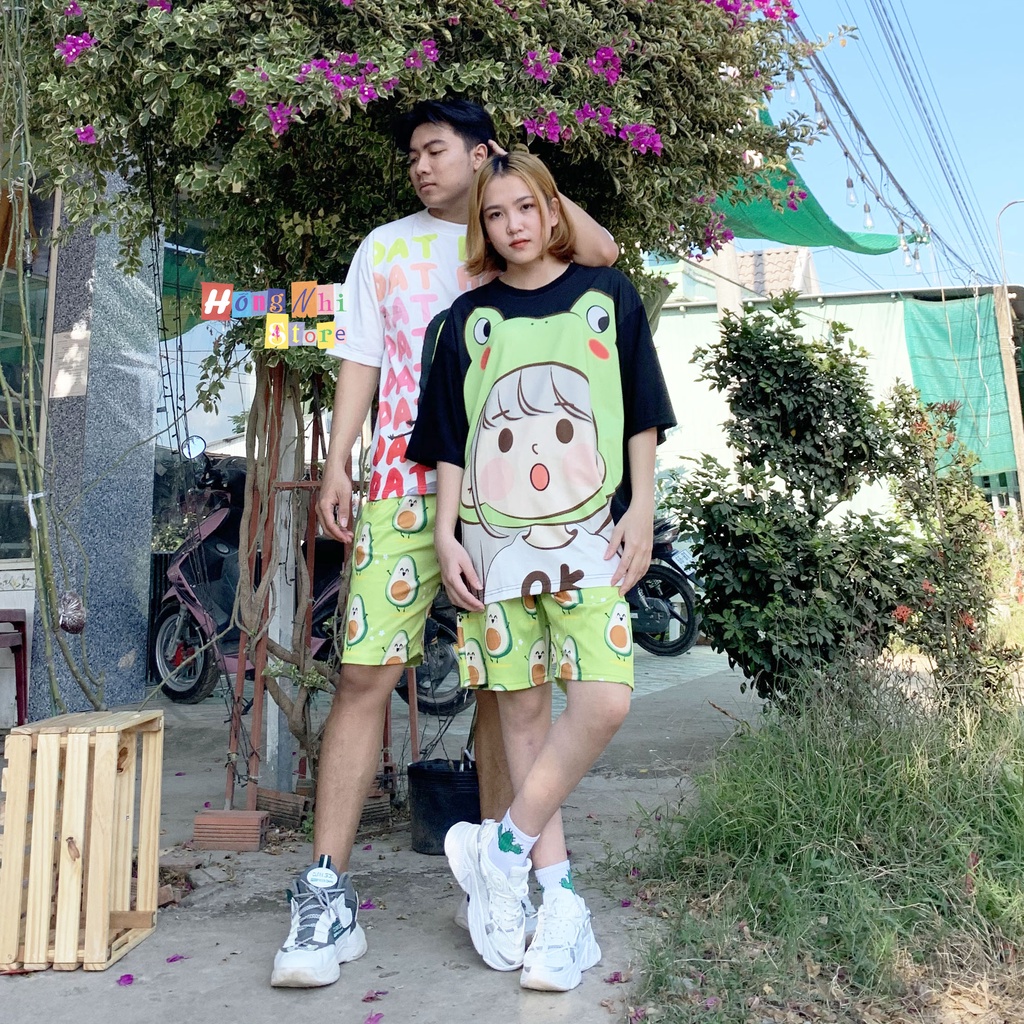 Quần Đùi Hoạt Hình Short Cartoon Oversize Ulzzang Unisex Dáng Rộng Nam Nữ - MM
