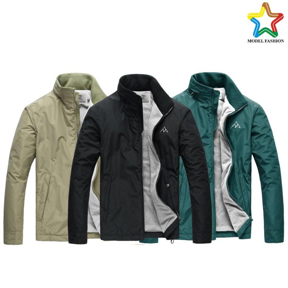 Áo khoác dù nam lót nỉ phối cổ cao cấp Gocthoitrang BA19