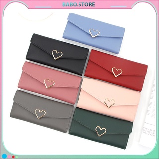Ví dài cầm tay babo.store, bóp nữ cầm tay thời trang khóa tim kiểu dáng dài hàn quốc giá rẻ