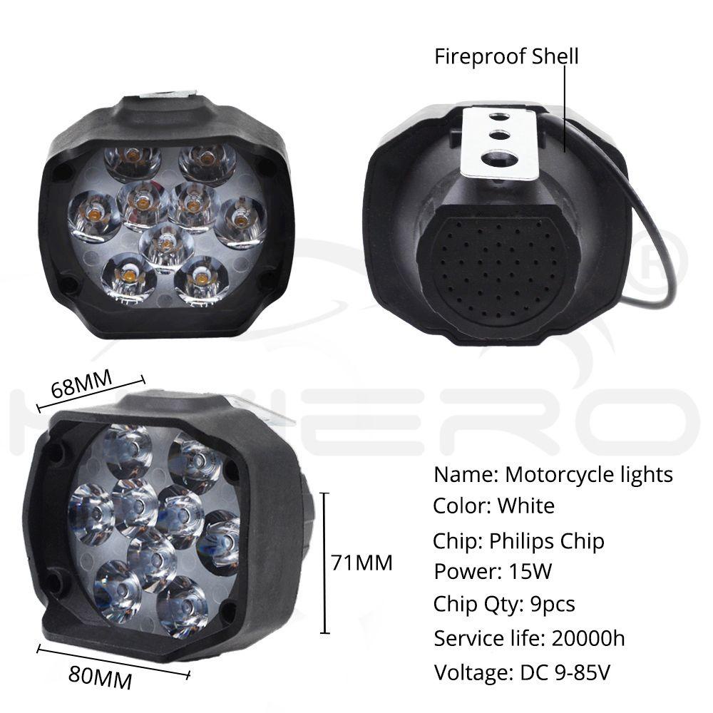 Đèn Pha Led Mini Chống Nước 1 Bóng DC12V Dành Cho Xe Máy