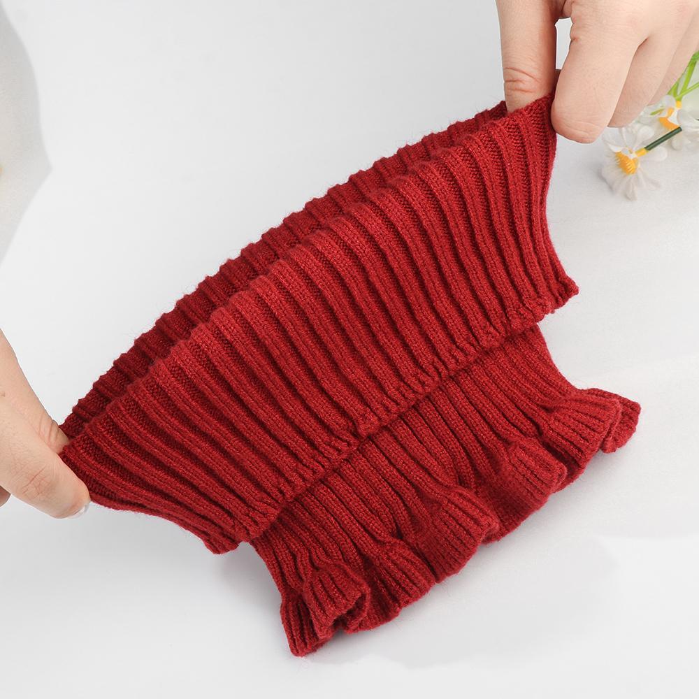 MIH Cổ Áo Giả Dệt Kim Thời Trang Có Thể Tháo Rời Với Tai Gỗ