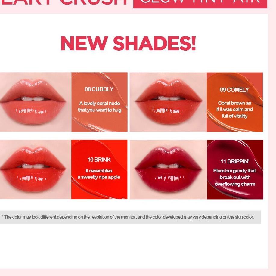 (hàng Mới Về) Son Tint Holika Holika Heart Crush Glow Air 3g