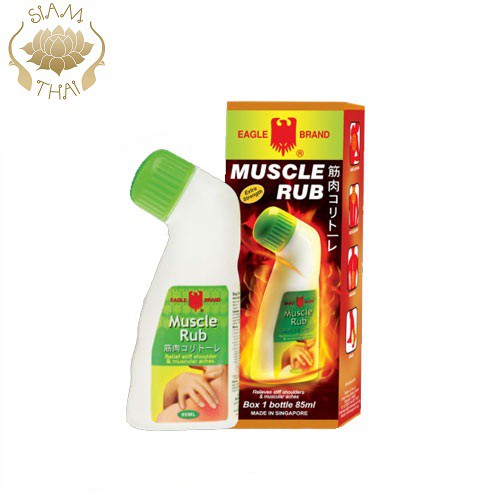 Dầu Nóng Xoa Bóp Con Ó EAGLE BRAND MUSCLE RUB Singapor Dạng Lăn Chai 85ml