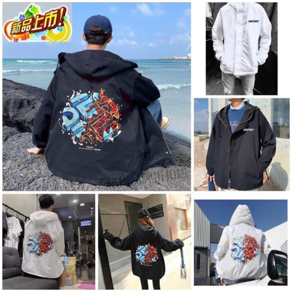Áo khoác dù  DEGREY nam nữ form rộng Unisex 2 lớp Chống Nắng cực ngầu KMG